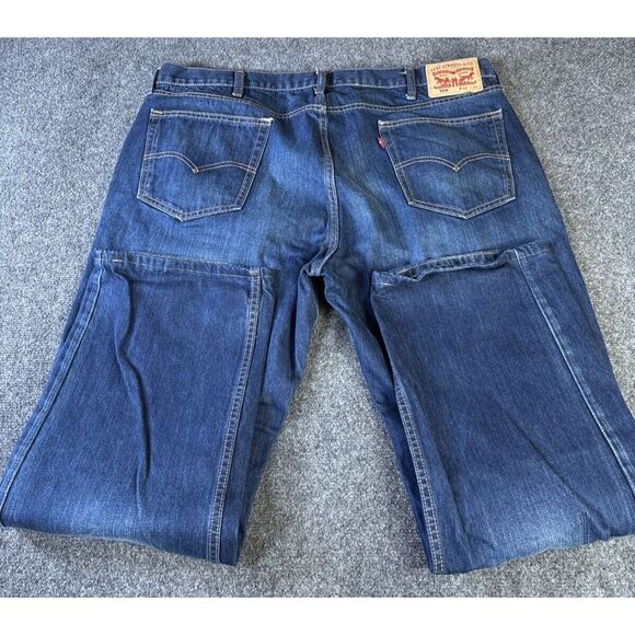 Levi's 559 Jeans Men's Size 42x32 Relaxed Straight dark Blue Denim‎ Jeans Cowboy - Picture 1 of 10